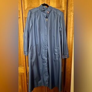 Fleetstreet Gorgeous Vintage Retro Mod Classic Woman’s Blue Sz 16 Trench Coat